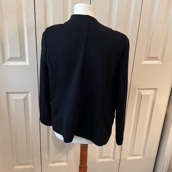 Chico’s Black Blazer Gold Zippers - Picture 5 of 6